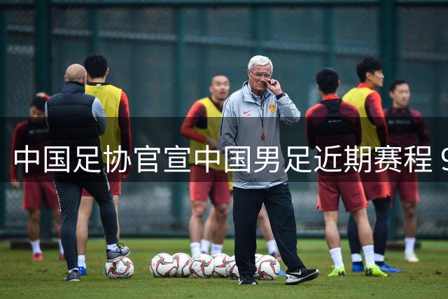 中国足协官宣中国男足近期赛程 9月10月重庆对战四国
